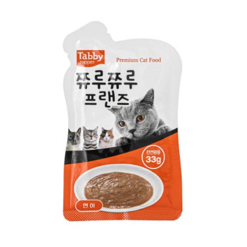 테비토퍼 쮸루쮸루 프랜즈 연어 파우치 33g