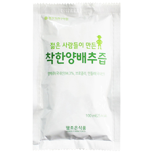  팜조은식품 착한 양배추즙 100ml 100포[1개]