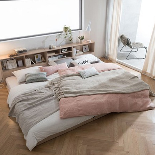 리바트 뉴트 저상형 수납 헤드형 패밀리침대 SS+Q