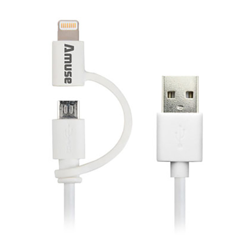 어뮤즈  마이크로 5핀+라이트닝 충전 케이블 (NCB-05)