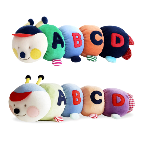 헝겊 자극 애벌레 인형