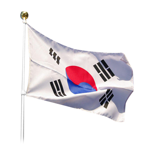 영후시스템  가자데코 회전깃대 태극기 세트 2단 접이식(YHP1200)