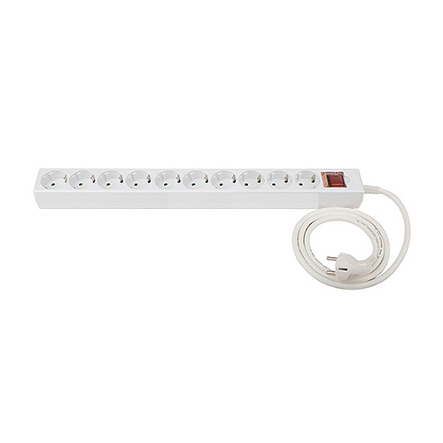 동양전자산업 10구 메인스위치 양극 차단형 멀티탭 화이트 [1.5m]