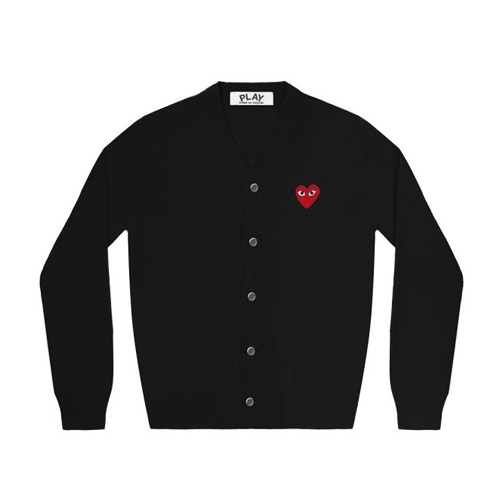 꼼데가르송 플레이 하트 가디건_P1N008(BLK