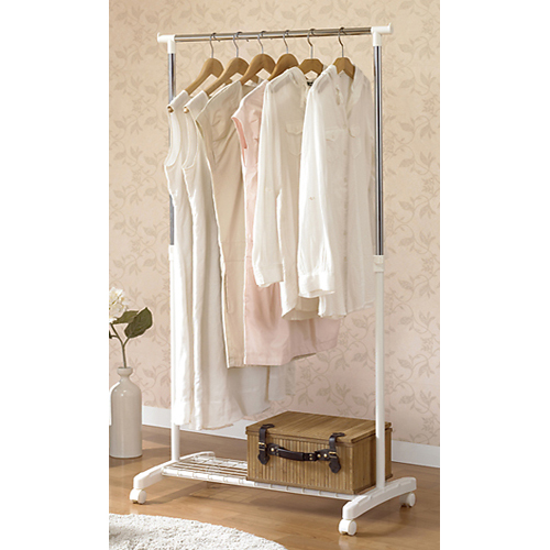 프라임TAC 프라임행거 화이트 싱글 이동식 행거