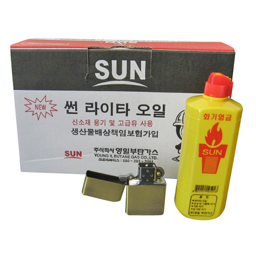 영일부탄가스 SUN 썬 라이터 오일 192ml