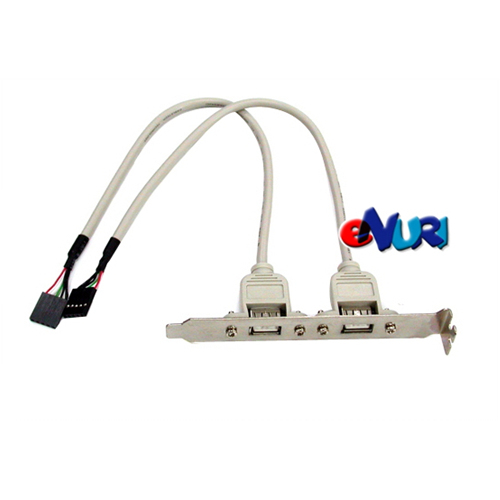 강원전자 NETmate USB 2.0 2포트 케이블 브라켓 (NMB-U202)