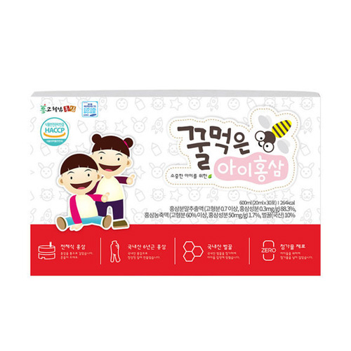  고철남홍삼 꿀먹은 아이홍삼 20ml 30포 [4개]
