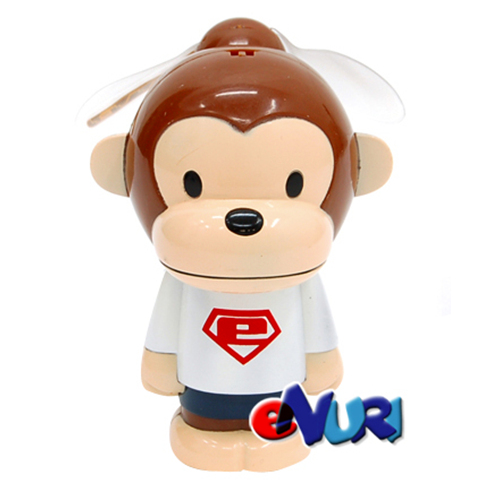 디자인에버  발광 몽키 미니 선풍기