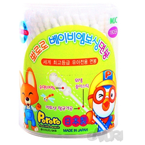  파크론 뽀로로 베이비 엠보싱 면봉 180개 [1개]