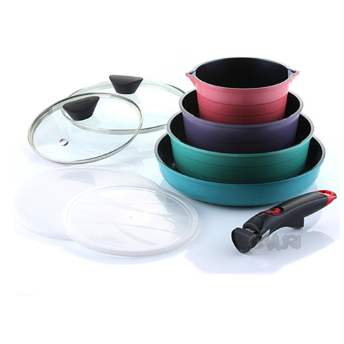 네오플램  에콜론 마이다스 분리형 쿡웨어 9종 (소스팬16+냄비20+전골24+팬28+뚜껑)