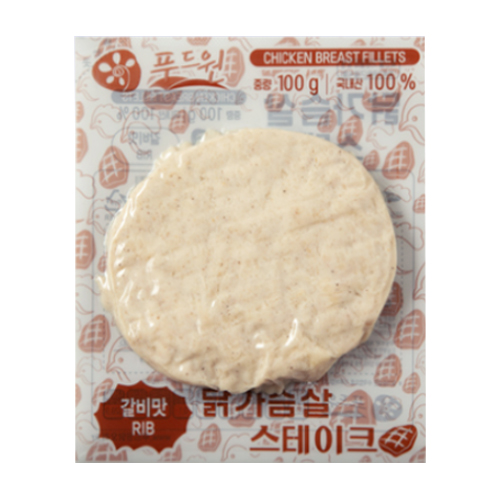 푸드원  닭가슴살 스테이크 갈비맛 100g