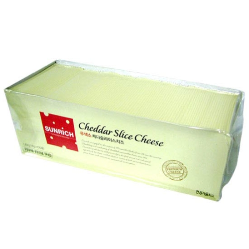 썬리치  무색소 체다 슬라이스 치즈 100매 1.8kg