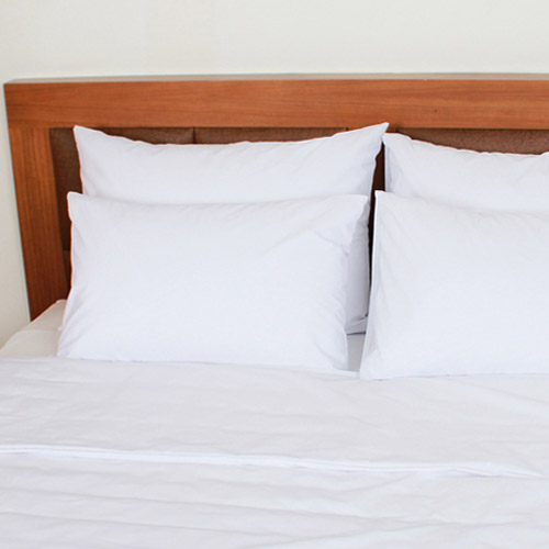 누드로자 무지 화이트 주머니식 베개커버