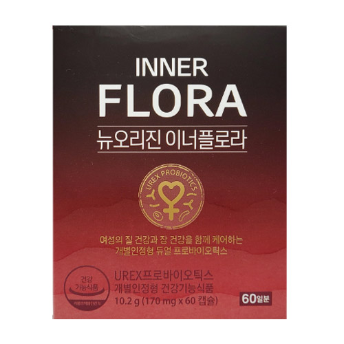 유한양행 뉴오리진 이너플로라 UREX 프로바이오틱스 170mg 60캡슐