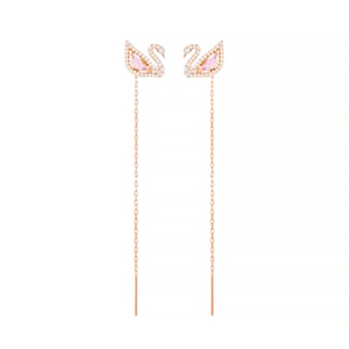 스와로브스키  Dancing Swan 스완 드롭 진주 귀걸이 5469990