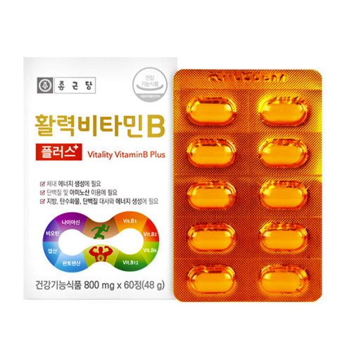 종근당건강 활력 비타민B 플러스 800mg 60정