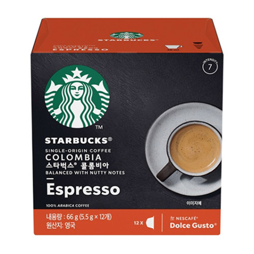 네슬레 네스카페 돌체구스토 스타벅스 싱글 오리진 콜롬비아 캡슐커피 12캡슐
