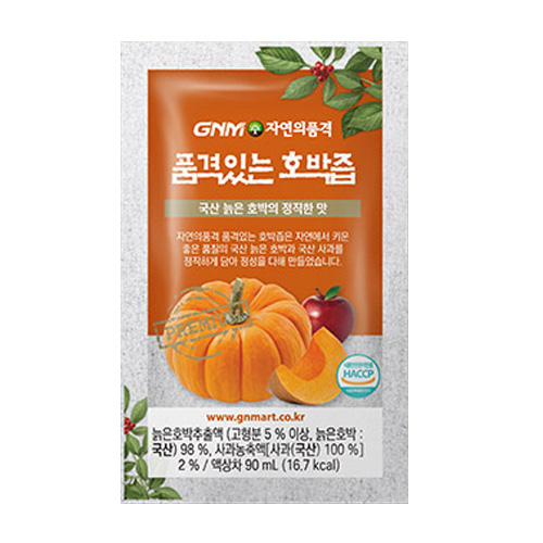 GNM자연의품격 호박즙 90ml 100포