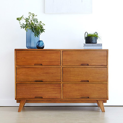 유씨엠 클레이 원목 3단 와이드 서랍장 1200