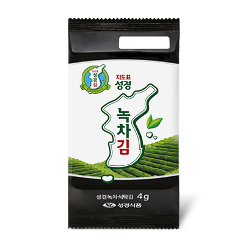 성경식품 지도표성경김 녹차김 4g