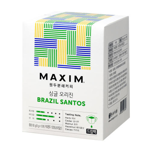 동서식품 맥심 싱글 오리진 브라질 산토스 드립백 10개입
