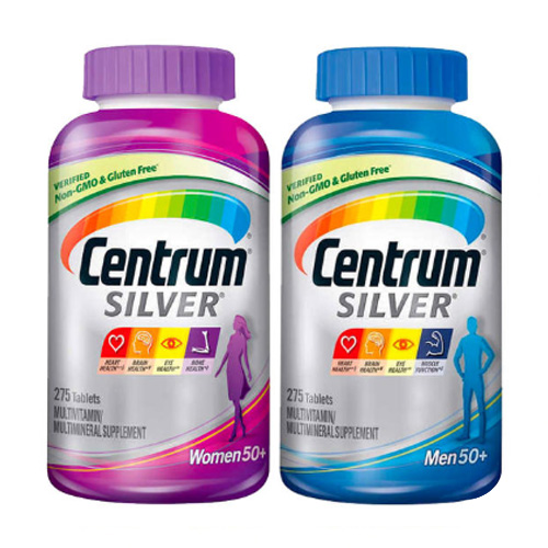 센트룸 실버 맨 50+ 275정 + 실버 우먼 50+ 275정 세트