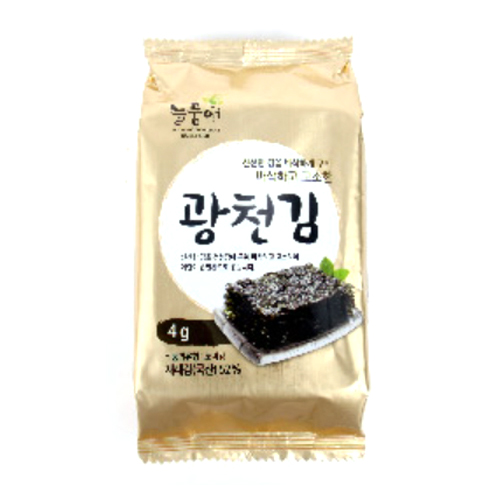 광천맛김식품 늘품애 황금빛 광천 도시락김 4g[160개]
