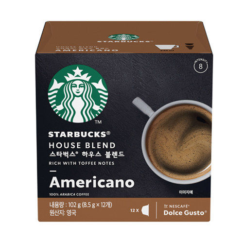 네슬레  돌체구스토 스타벅스 하우스 블렌드 캡슐커피 12캡슐
