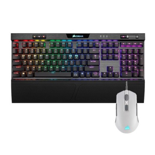 CORSAIR K70 RGB MK.2 LOW PROFILE + M55 RGB PRO WHITE [적축]