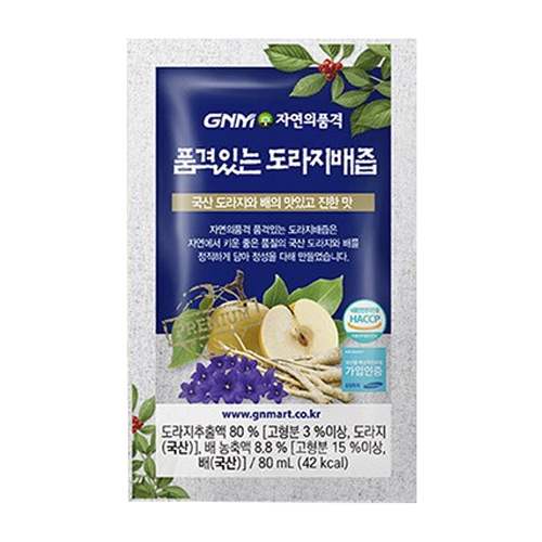 GNM자연의품격 순수 도라지배즙 80ml 30포