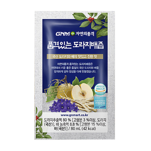 GNM자연의품격 순수 도라지배즙 80ml 100포