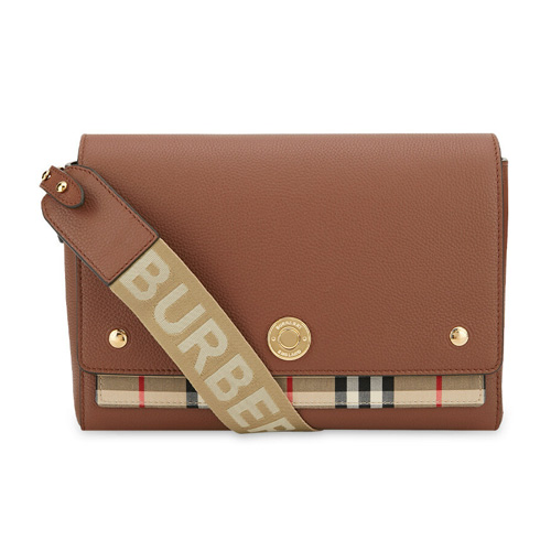 버버리 레더 빈티지 체크 노트 크로스백_8021111