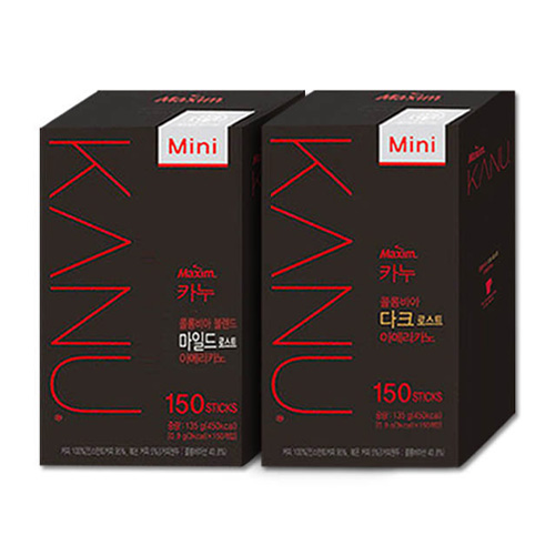 동서식품 맥심 카누 미니 다크 + 마일드 아메리카노 300개입 혼합구성