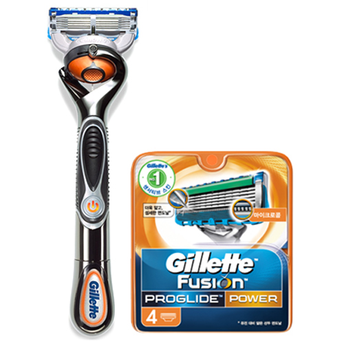 질레트  퓨전 프로글라이드 플렉스볼 파워 + 면도날