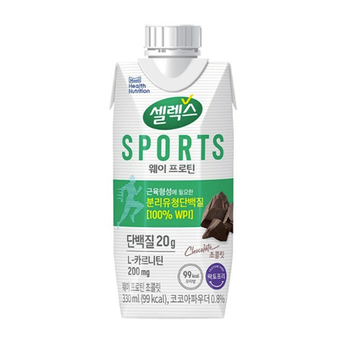 매일유업 셀렉스 스포츠 웨이 프로틴 드링크 초콜릿 330ml