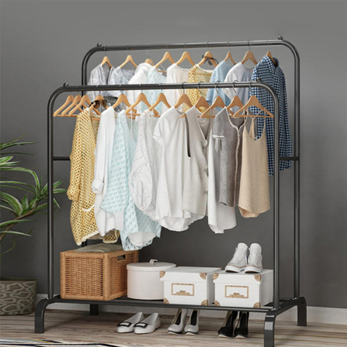 OMT  수납선반 겸용 스탠드 2단 옷걸이 행거