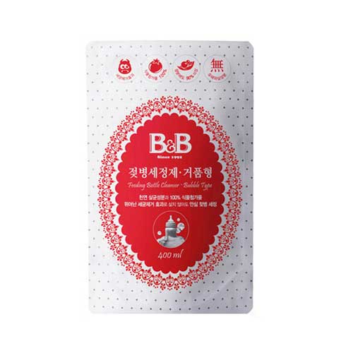  B&B 젖병 세정제 거품형 리필 400ml [1개]