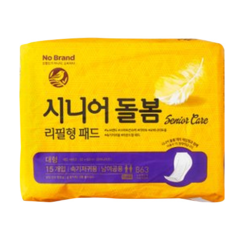 노브랜드 시니어 돌봄 리필형 패드 대형 15개