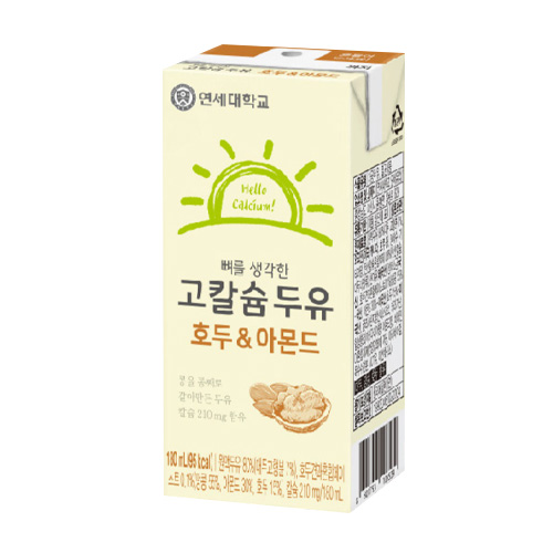 연세두유 뼈를 생각한 고칼슘 두유 호두 & 아몬드 190ml