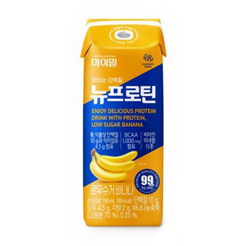 마이밀 마시는 뉴프로틴 바나나 로우슈거 190ml