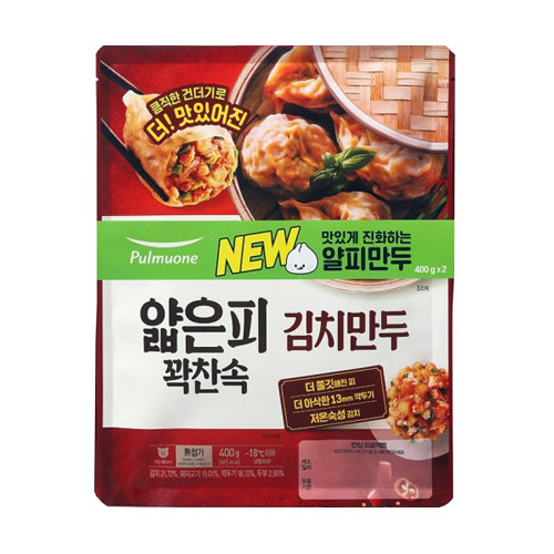 풀무원 생가득 얇은피 꽉찬속 김치만두 400g