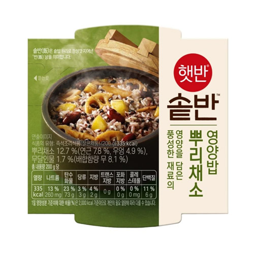 CJ제일제당 햇반 솥반 뿌리채소영양밥 200g[1개]