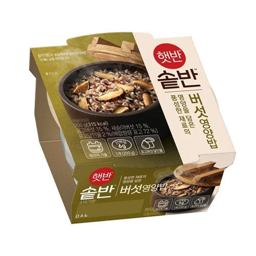 CJ제일제당 햇반 솥반 버섯영양밥 200g[1개]