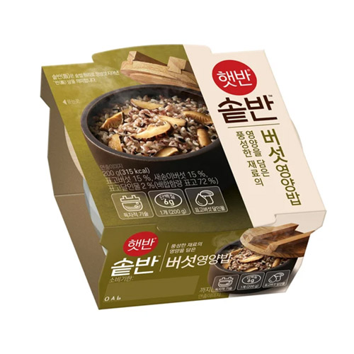 CJ제일제당 햇반 솥반 버섯영양밥 200g [2개]