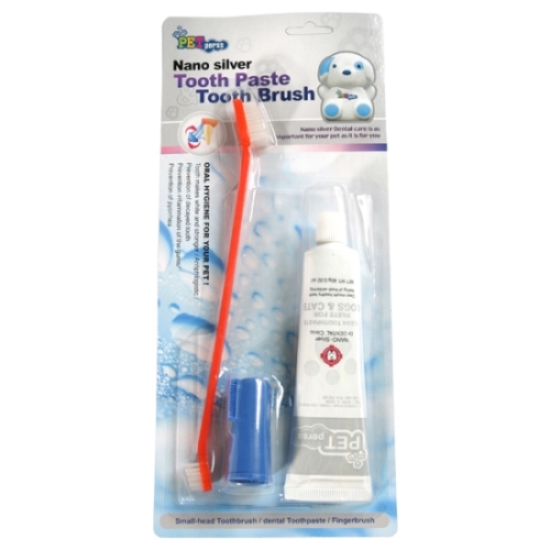 펫퍼스 은나노 치약칫솔 세트 80g
