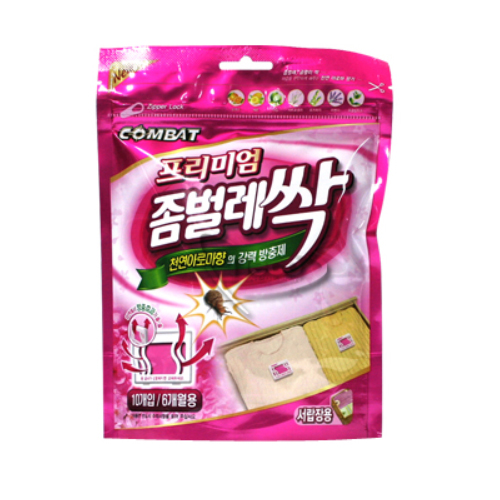  컴배트 프리미엄 좀벌레싹 아로마향 서랍장용[1팩(10개)]