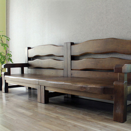 해찬솔원목이야기 소나무 통원목소파 4인용