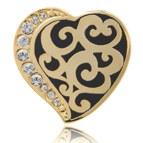 러비스  스와로브스키 스톤 당초문양 하트 골프 볼마커