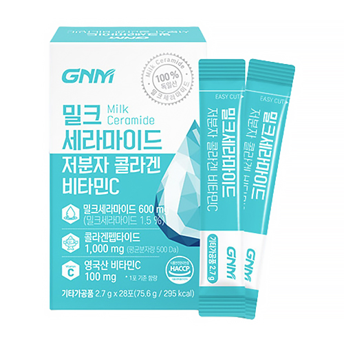GNM자연의품격 밀크세라마이드 저분자콜라겐펩타이드 비타민C 2.7g 28포